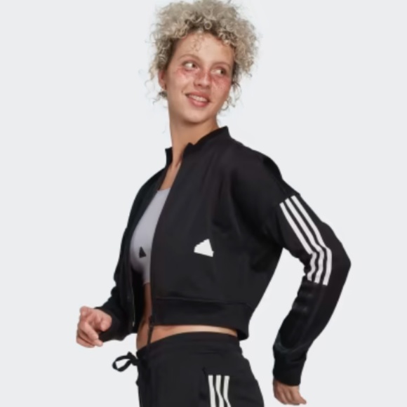 Brand New Adidas CROPPED TRACK TOP Jacket - Picture 3 of 11